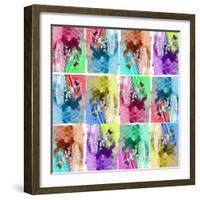 watercolorleaves    floral, watercolor, pattern-Robbin Rawlings-Framed Art Print