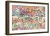 Watercolour Map of London-Tompsett Michael-Framed Premium Giclee Print