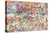 Watercolour Map of London-Tompsett Michael-Stretched Canvas