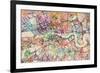 Watercolour Map of London-Tompsett Michael-Framed Art Print