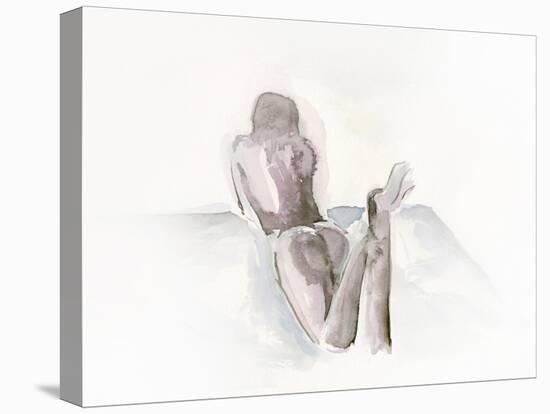 Watercolour Nude 1-Nicky Kumar-Stretched Canvas