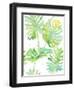 Watercolour Tropical Pattern 1-Mary Escobedo-Framed Art Print