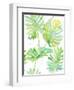 Watercolour Tropical Pattern 1-Mary Escobedo-Framed Art Print