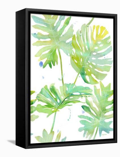 Watercolour Tropical Pattern 1-Mary Escobedo-Framed Stretched Canvas