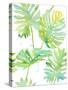 Watercolour Tropical Pattern 1-Mary Escobedo-Stretched Canvas