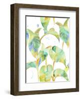 Watercolour Tropical Pattern 2-Mary Escobedo-Framed Art Print