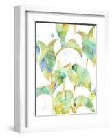 Watercolour Tropical Pattern 2-Mary Escobedo-Framed Art Print