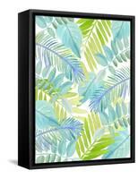 Watercolour Tropical Pattern 3-Mary Escobedo-Framed Stretched Canvas