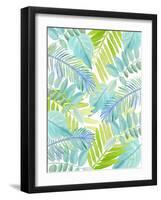 Watercolour Tropical Pattern 3-Mary Escobedo-Framed Art Print