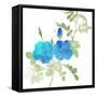 Watered Down Blue-Jace Grey-Framed Stretched Canvas