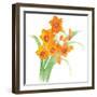 Watered Down Orange-Jace Grey-Framed Art Print