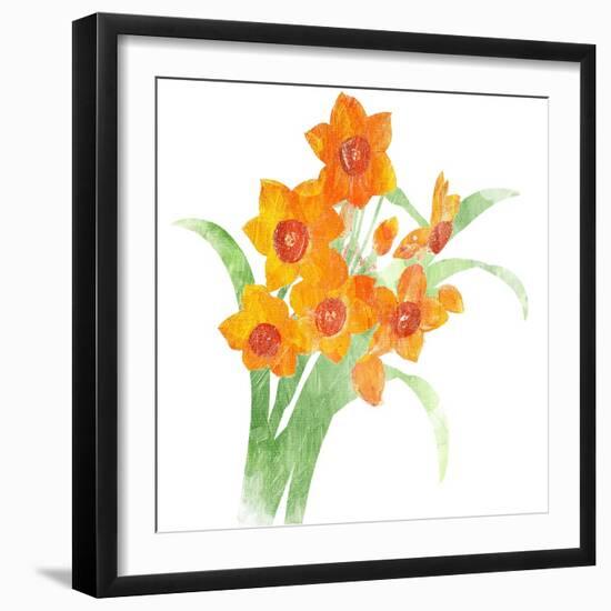 Watered Down Orange-Jace Grey-Framed Art Print