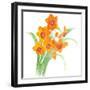 Watered Down Orange-Jace Grey-Framed Art Print