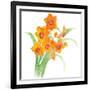 Watered Down Orange-Jace Grey-Framed Art Print