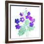 Watered Down Purple-Jace Grey-Framed Art Print