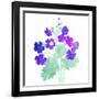 Watered Down Purple-Jace Grey-Framed Art Print