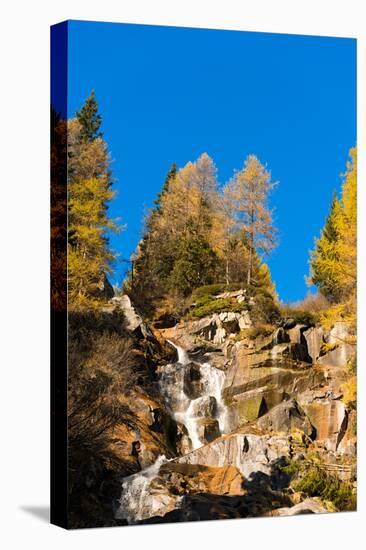 Waterfall - Adamello Trento Italy-Alberto SevenOnSeven-Stretched Canvas