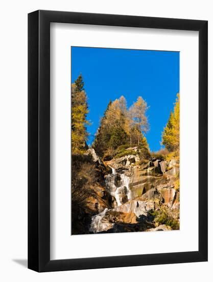 Waterfall - Adamello Trento Italy-Alberto SevenOnSeven-Framed Photographic Print