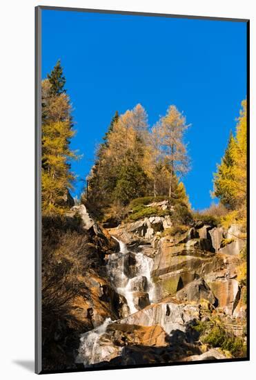 Waterfall - Adamello Trento Italy-Alberto SevenOnSeven-Mounted Photographic Print