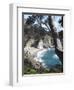 Waterfall and Beach at Julia Pfeiffer Burns State Park, Near Big Sur, California-Donald Nausbaum-Framed Photographic Print