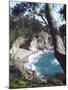 Waterfall and Beach at Julia Pfeiffer Burns State Park, Near Big Sur, California-Donald Nausbaum-Mounted Photographic Print