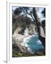 Waterfall and Beach at Julia Pfeiffer Burns State Park, Near Big Sur, California-Donald Nausbaum-Framed Photographic Print