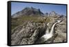 Waterfall and Mountain Landscape on Pamiagdluk Island-null-Framed Stretched Canvas