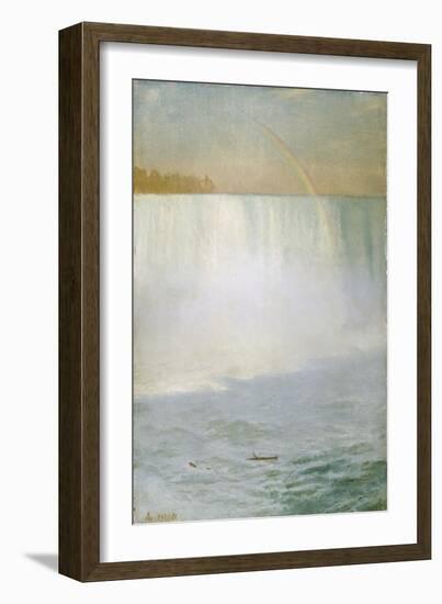 Waterfall and Rainbow, Niagara-Albert Bierstadt-Framed Giclee Print