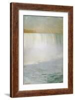 Waterfall and Rainbow, Niagara-Albert Bierstadt-Framed Giclee Print