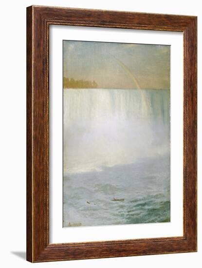 Waterfall and Rainbow, Niagara-Albert Bierstadt-Framed Giclee Print