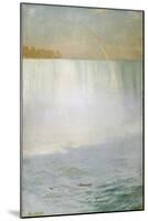 Waterfall and Rainbow, Niagara-Albert Bierstadt-Mounted Giclee Print