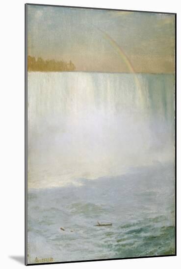 Waterfall and Rainbow, Niagara-Albert Bierstadt-Mounted Giclee Print