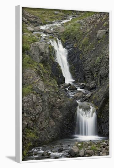 Waterfall and Stream, Iceland, Polar Regions-James-Framed Photographic Print