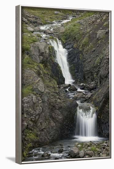 Waterfall and Stream, Iceland, Polar Regions-James-Framed Photographic Print