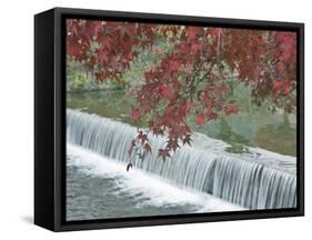 Waterfall, Arashiyama, Kyoto, Japan-Rob Tilley-Framed Stretched Canvas