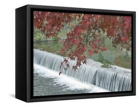 Waterfall, Arashiyama, Kyoto, Japan-Rob Tilley-Framed Stretched Canvas