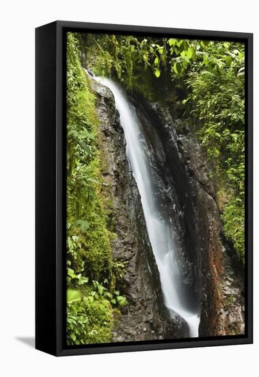Waterfall at Arenal Hanging Bridges Where the Rainforest Is Accessible Via Walkways-Rob Francis-Framed Stretched Canvas