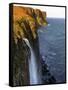 Waterfall at Kilt Rock, Famous Basaltic Cliff Near Staffin, Isle of Skye, Inner Hebrides, Scotland,-Peter Richardson-Framed Stretched Canvas