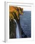 Waterfall at Kilt Rock, Famous Basaltic Cliff Near Staffin, Isle of Skye, Inner Hebrides, Scotland,-Peter Richardson-Framed Photographic Print