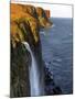 Waterfall at Kilt Rock, Famous Basaltic Cliff Near Staffin, Isle of Skye, Inner Hebrides, Scotland,-Peter Richardson-Mounted Photographic Print