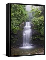 Waterfall at Mount Emei Shan, UNESCO World Heritage Site, Sichuan Province, China-Kober Christian-Framed Stretched Canvas