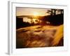 Waterfall at Sunrise in Eagle Creek Above Emerald Bay, Lake Tahoe, California, USA-Adam Jones-Framed Photographic Print