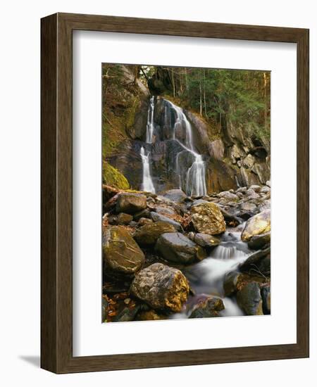 Waterfall Cascading over Rocks-Robert Glusic-Framed Photographic Print