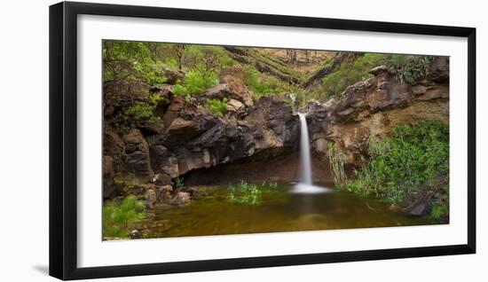 Waterfall Close Lot Caideros, Barranco, Gran Canaria, Canary Islands, Spain-Rainer Mirau-Framed Photographic Print