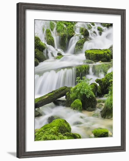 Waterfall Detail, Cirque De La Consolation, Doubs, France-Rainer Mirau-Framed Photographic Print