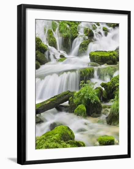 Waterfall Detail, Cirque De La Consolation, Doubs, France-Rainer Mirau-Framed Photographic Print