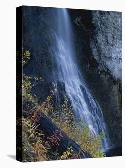 Waterfall Down Rock Face, Fairy Falls, Yellowstone National Park, Wyoming, USA-Scott T. Smith-Stretched Canvas