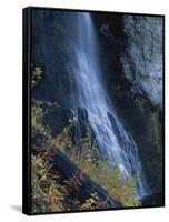 Waterfall Down Rock Face, Fairy Falls, Yellowstone National Park, Wyoming, USA-Scott T. Smith-Framed Stretched Canvas