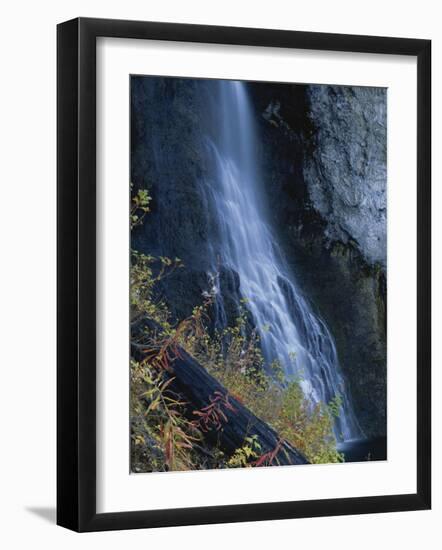 Waterfall Down Rock Face, Fairy Falls, Yellowstone National Park, Wyoming, USA-Scott T. Smith-Framed Photographic Print