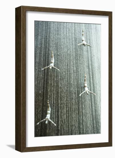 Waterfall, Dubai Mall, Dubai, United Arab Emirates, Middle East-Amanda Hall-Framed Photographic Print